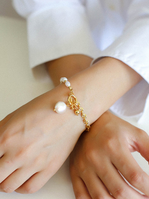 Freshwater Pearl Beaded Chain Necklace and Bracelet - Zafari Studio Jewelry